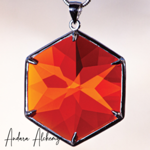 Lemurian Amber - Large Sacred Flower of Life Andara